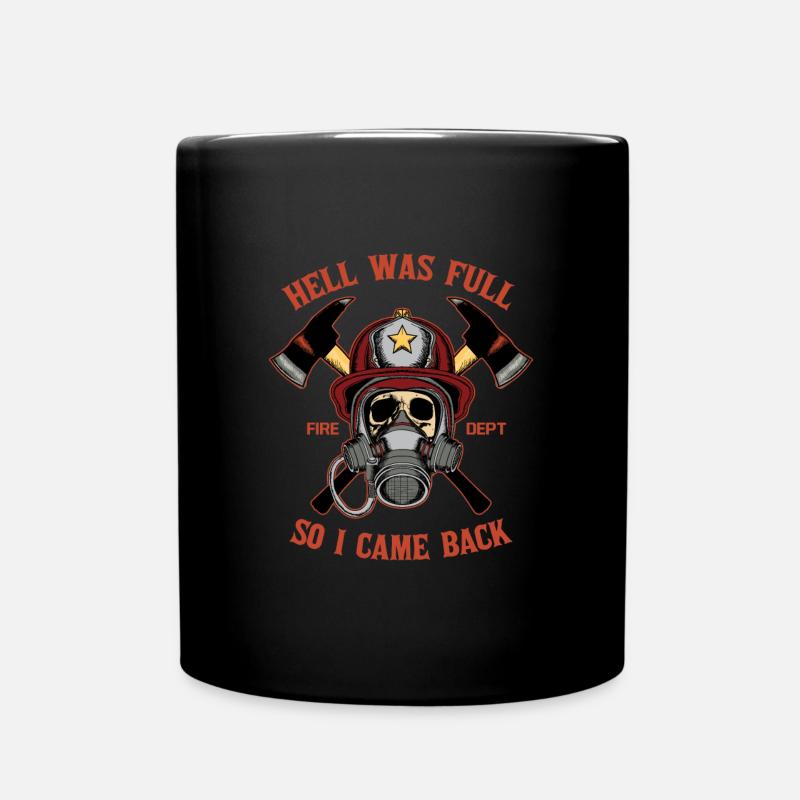 Feuerwehr - Tasse einfarbig - Schwarz