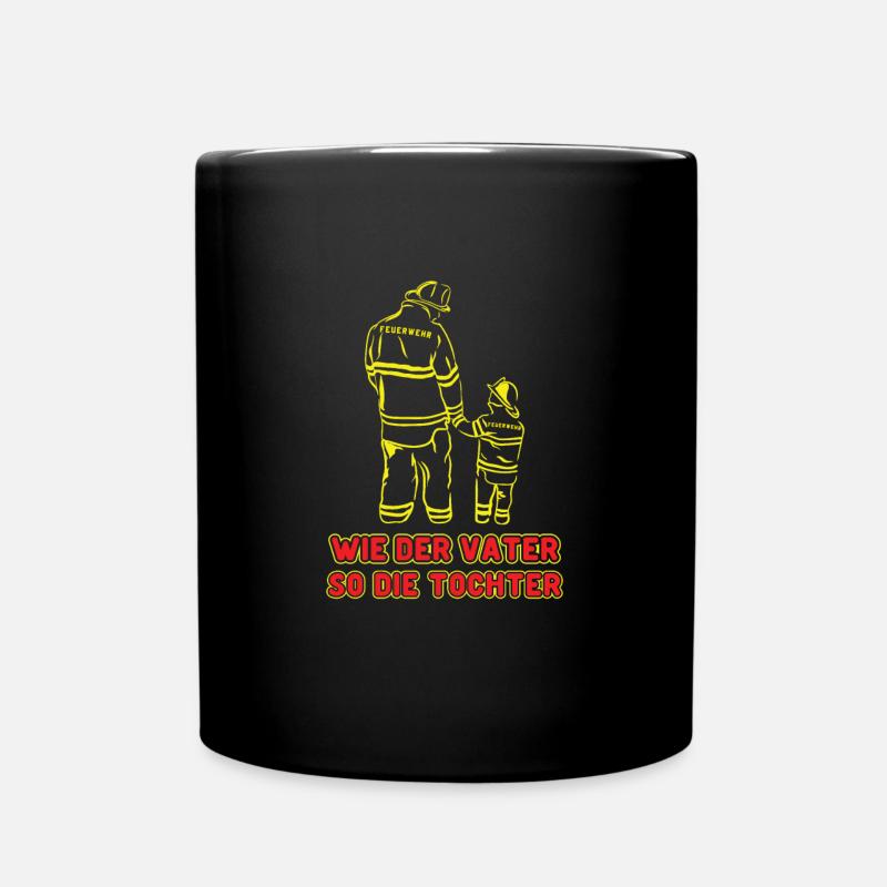 Feuerwehr - Tasse einfarbig - Schwarz