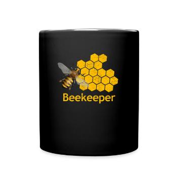 Beekeeper beekeeper bee bee whisperer - Full Colour Mug - black - Front