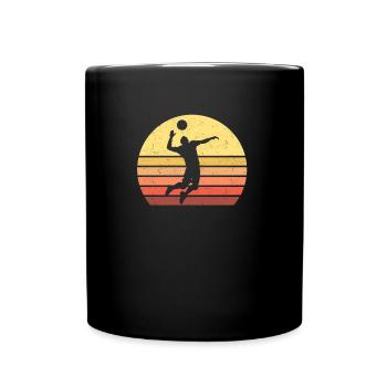 Volleyball Vintage - Mug uni - noir - Devant