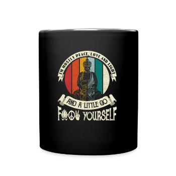 Je suis la méditation Yoga pour la plupart de paix et d'amour et de lumière - Mug uni - noir - Devant