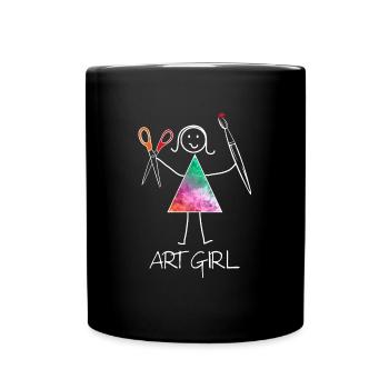 Künstler Künstlerin Kunst Malerei Mädchen Frauen - Tasse einfarbig - Schwarz - Vorne