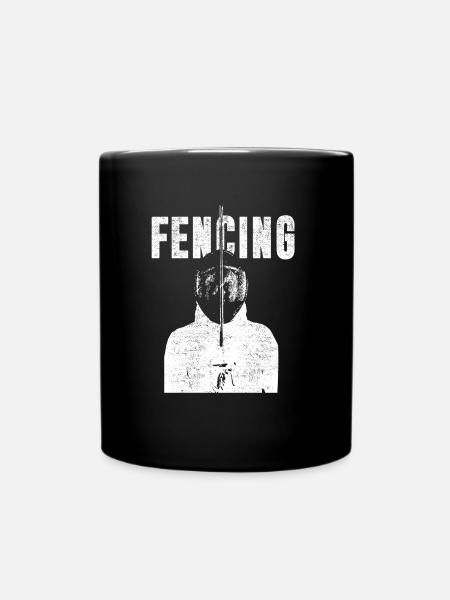 Fechten Fechter - Tasse einfarbig - Schwarz