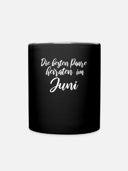 Hochzeit - Tasse einfarbig - Schwarz