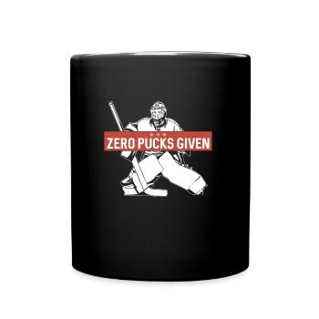 Ice Hockey Puck Eishockey - Tasse einfarbig - Schwarz - Vorne