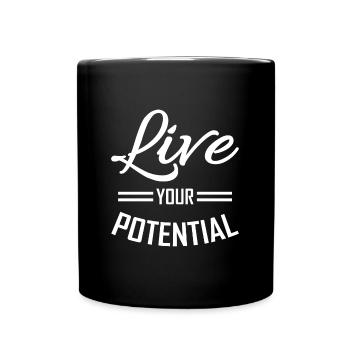 Motivation - Tasse einfarbig - Schwarz - Vorne