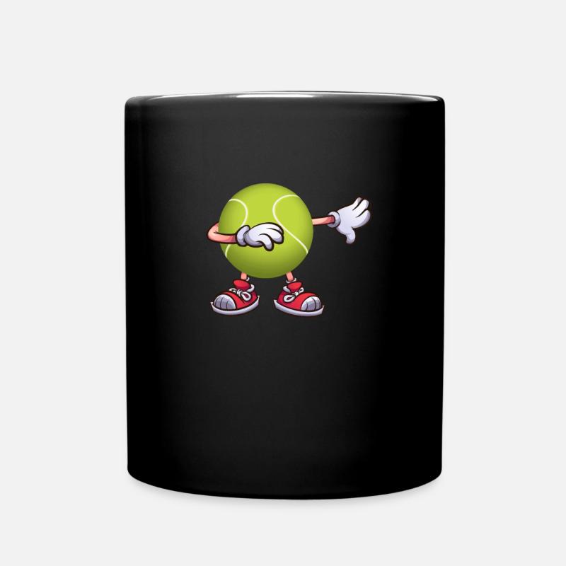 Dabbing Tennisball Tennis - Tasse einfarbig - Schwarz