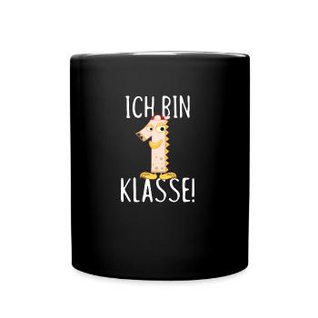 I am first grade - school enrollment, first grader - Full Colour Mug - black - Front