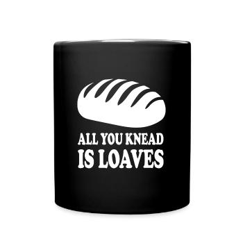 Brot Bäckerei - Tasse einfarbig - Schwarz - Vorne