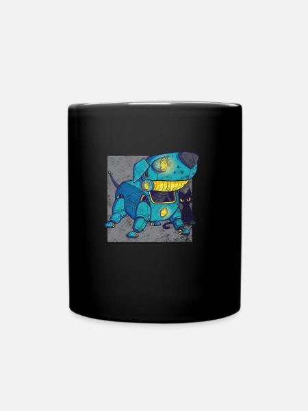 Chien robot rétro - Mug uni - noir