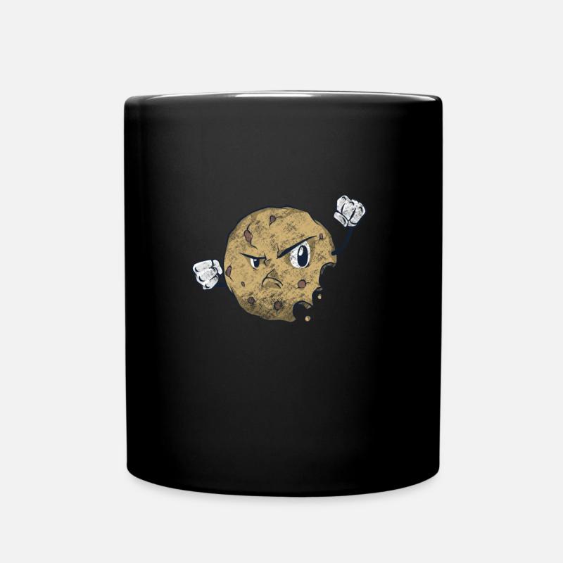 Wütender Keks - Tasse einfarbig - Schwarz