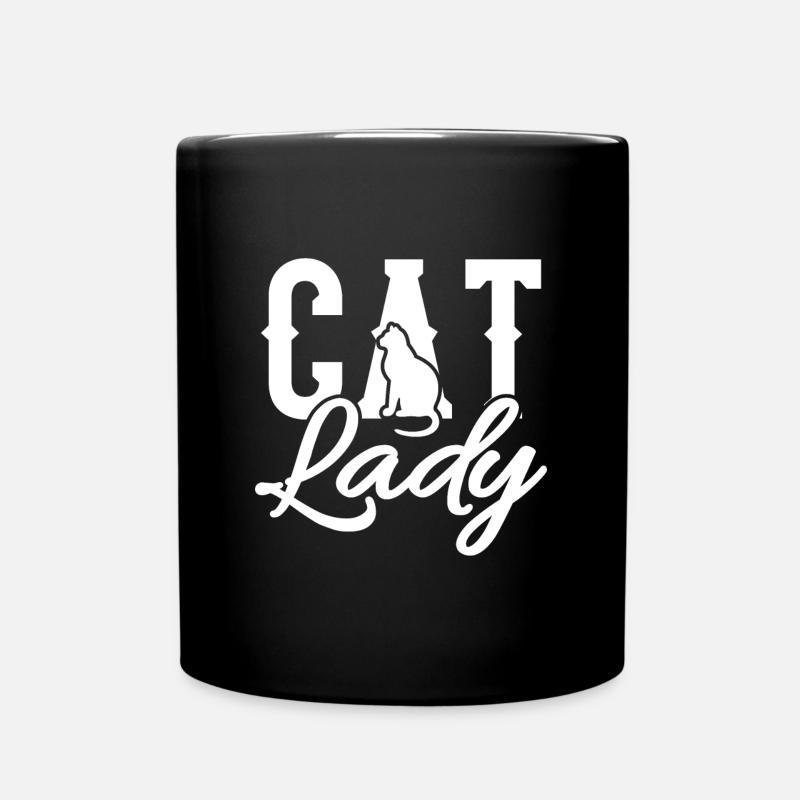Katzen - Tasse einfarbig - Schwarz