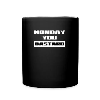 Lundi bâtard - Mug uni - noir - Devant