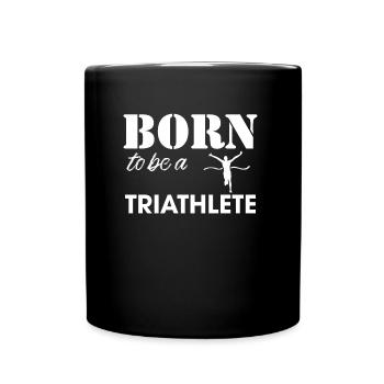 Triathlon - swimming, bike, running, gift - Full Colour Mug - black - Front