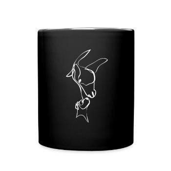 Cadeau de chien de dressage de cheval cavalier Jockey - Mug uni - noir - Devant