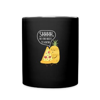 Pizza Pineapple Hawaii - Italy, Gift - Full Colour Mug - black - Front