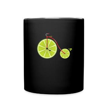 Lime bike - Full Colour Mug - black - Front