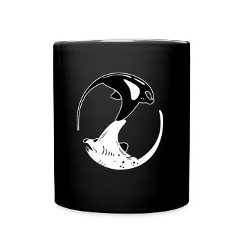 Manta Rochen - Tasse einfarbig - Schwarz - Vorne