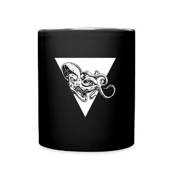 Oktopus - Tasse einfarbig - Schwarz - Vorne