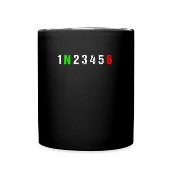 Gearshift - Biker, Motorcycle, Race - Full Colour Mug - black - Front