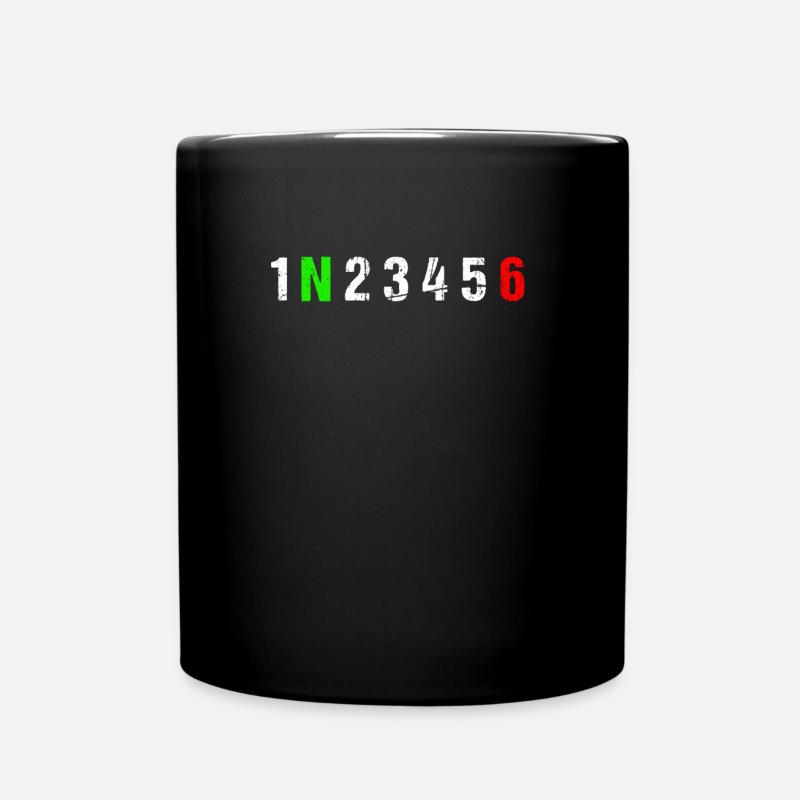 Gearshift - Biker, Motorcycle, Race - Full Colour Mug - black