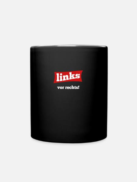 Gegen Rechts - Tasse einfarbig - Schwarz