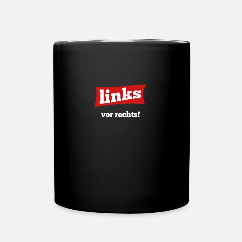 Gegen Rechts - Tasse einfarbig - Schwarz