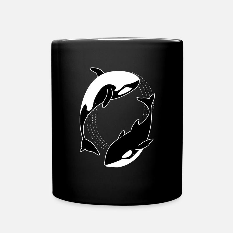 Baleine poisson mer drôles de phrases - Mug uni - noir