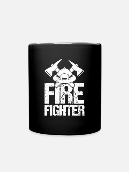 Feuerwehr - Tasse einfarbig - Schwarz