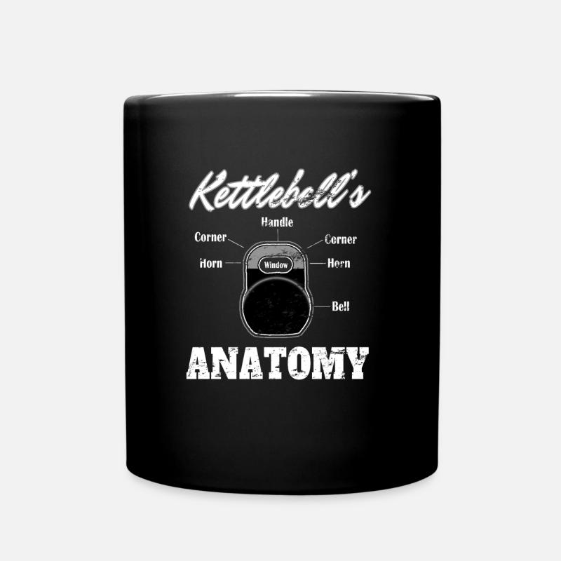 T-shirt d'anatomie de Kettlebell - Mug uni - noir