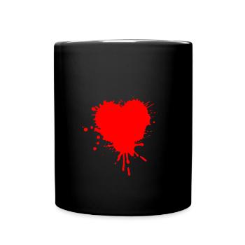 Love Art T-Shirt - Tasse einfarbig - Schwarz - Vorne