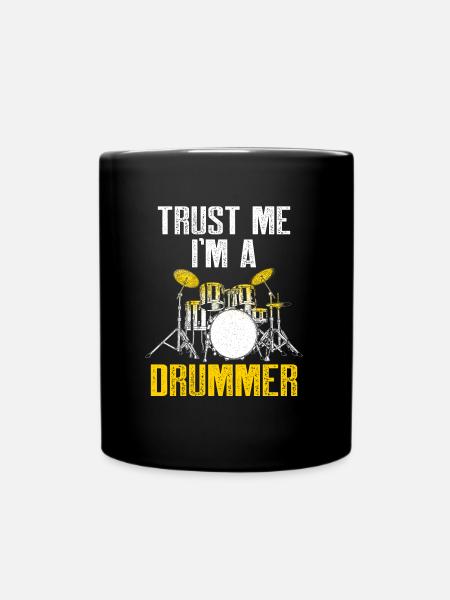 Trust me I'm a drummer Schlagzeuger Schlagzeug - Mug uni - noir