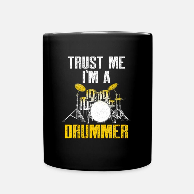 Trust me I'm a drummer Schlagzeuger Schlagzeug - Mug uni - noir