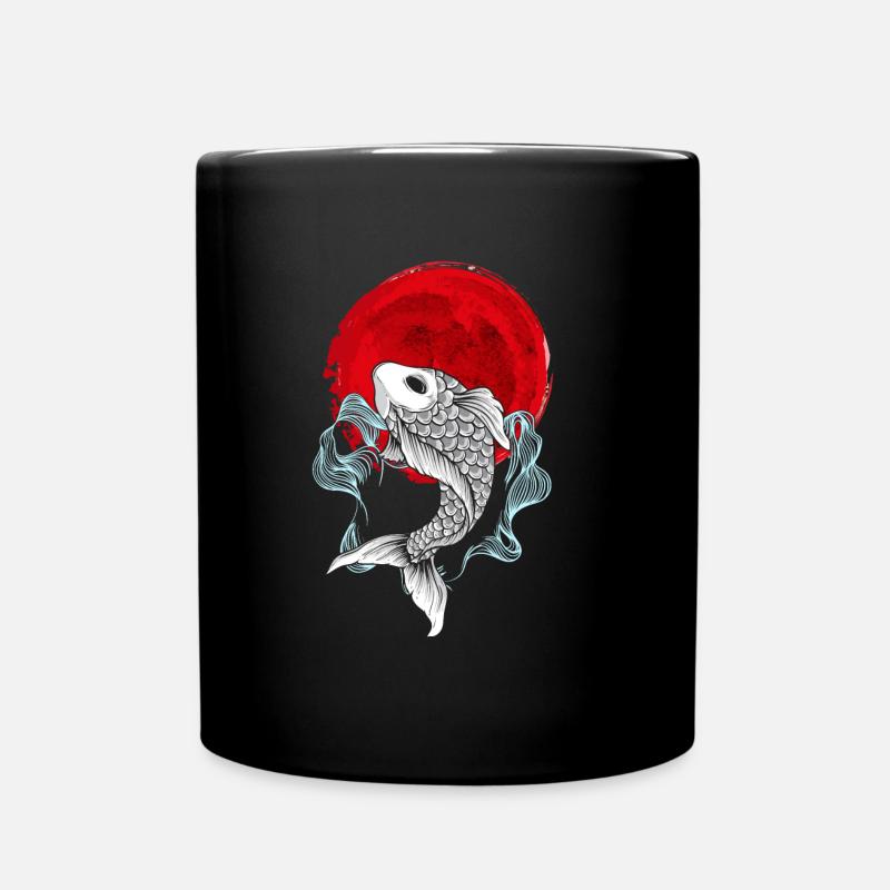 Koi Fisch Japan - Tasse einfarbig - Schwarz