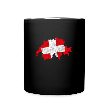 Suisse rétro - Mug uni - noir - Devant