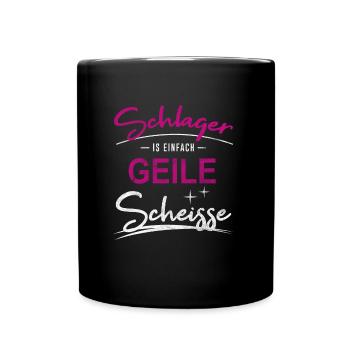 COOLES SCHLAGER GRUPPENSHIRT PARTY GRUPPE GESCHENK - Tasse einfarbig - Schwarz - Vorne