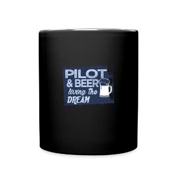 Pilot & Bier - Full Colour Mug - black - Front