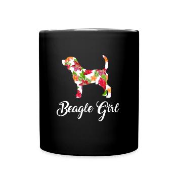 Beagle - Tasse einfarbig - Schwarz - Vorne