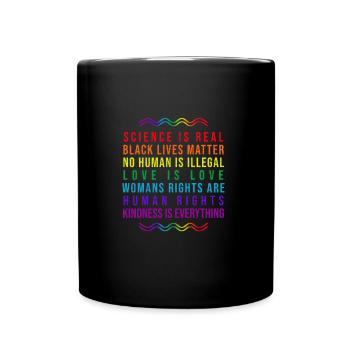 Pride Equality Gleichheit Human Rights Tee - Tasse einfarbig - Schwarz - Vorne