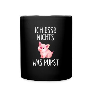 Je ne mange rien végétalien végétarien végétalien - Mug uni - noir - Devant