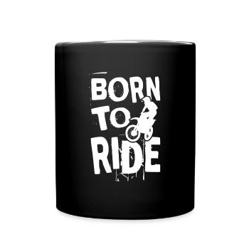 Motorrad - Tasse einfarbig - Schwarz - Vorne