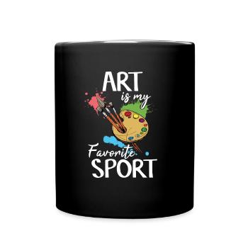 Künstler Künstlerin Kunst Malerei - Tasse einfarbig - Schwarz - Vorne