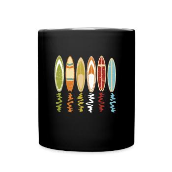 Surfen - Tasse einfarbig - Schwarz - Vorne