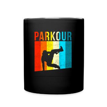 Parkour Vintage - Tasse einfarbig - Schwarz - Vorne