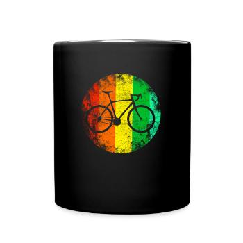 Vintage bicycle - Full Colour Mug - black - Front