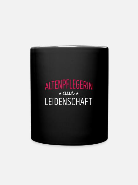 Altenpflegerin - Tasse einfarbig - Schwarz