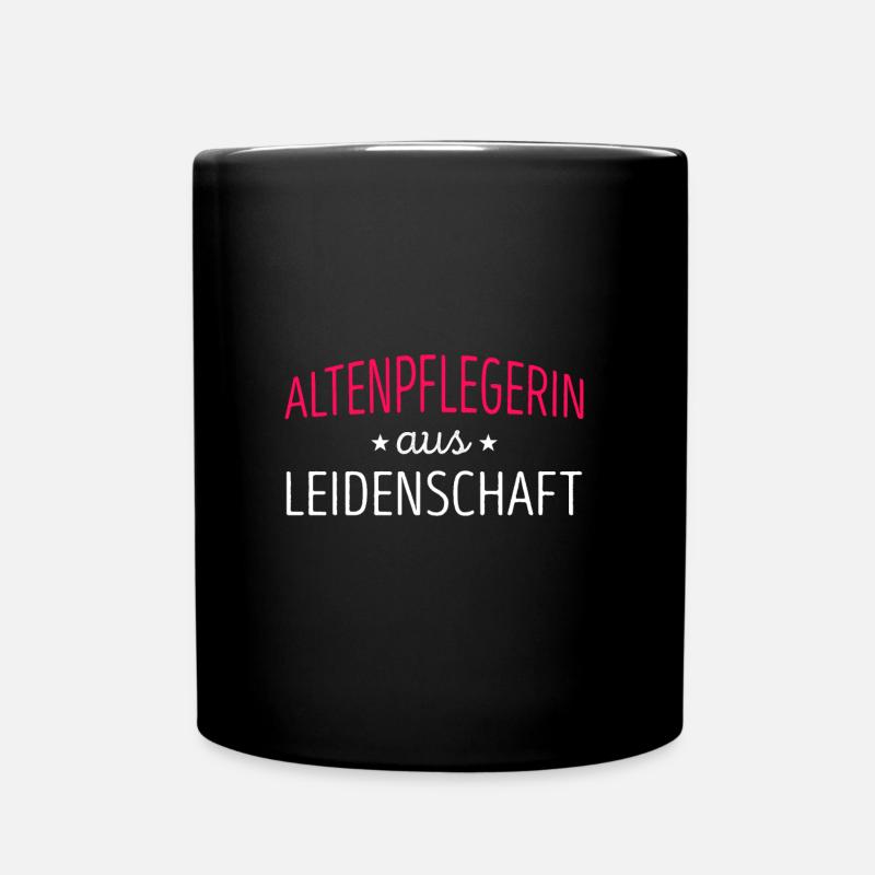 Altenpflegerin - Tasse einfarbig - Schwarz