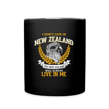 Neuseeland - Tasse einfarbig - Schwarz - Vorne
