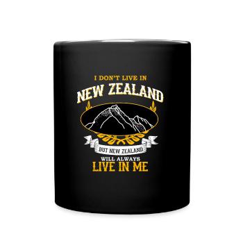 Neuseeland - Tasse einfarbig - Schwarz - Vorne