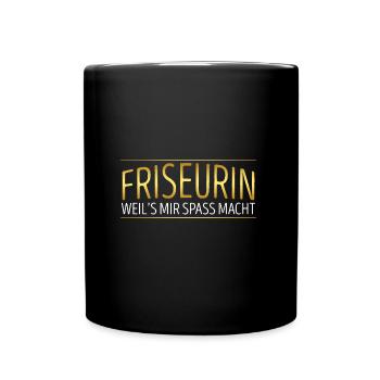 Friseurin - Tasse einfarbig - Schwarz - Vorne